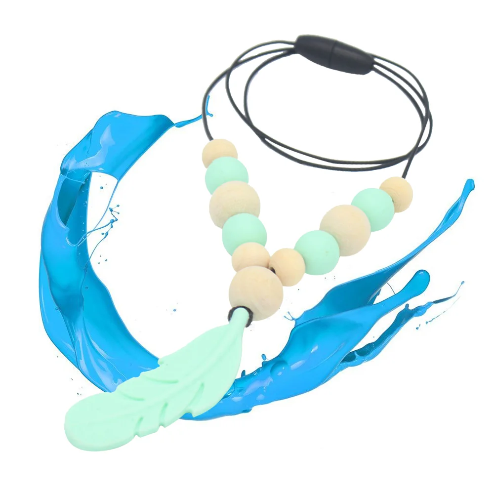 Nursing Pendant Baby Teether Silicone Soother Chew Toy Teething Necklace(Green)
Nursing Pendant Baby Teether Silicone Soother Chew Toy Teething Necklace(Green)