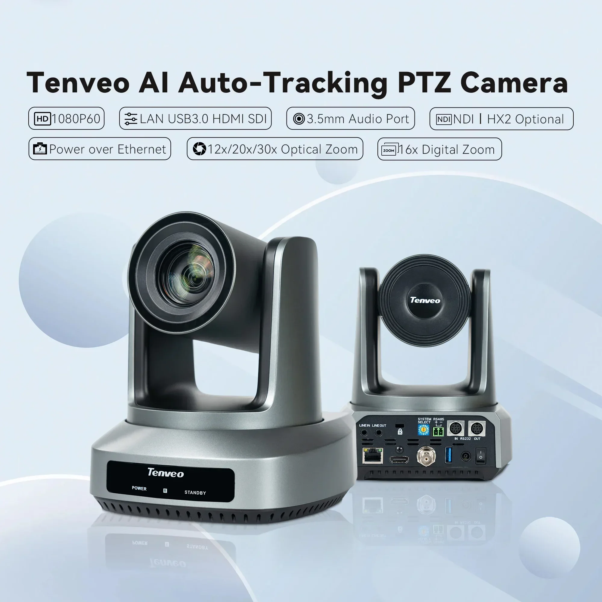 Tenveo UVMAX Series Auto Tracking PTZ Camera for Live Streaming
Tenveo UVMAX Series Auto Tracking PTZ Camera for Live Streaming