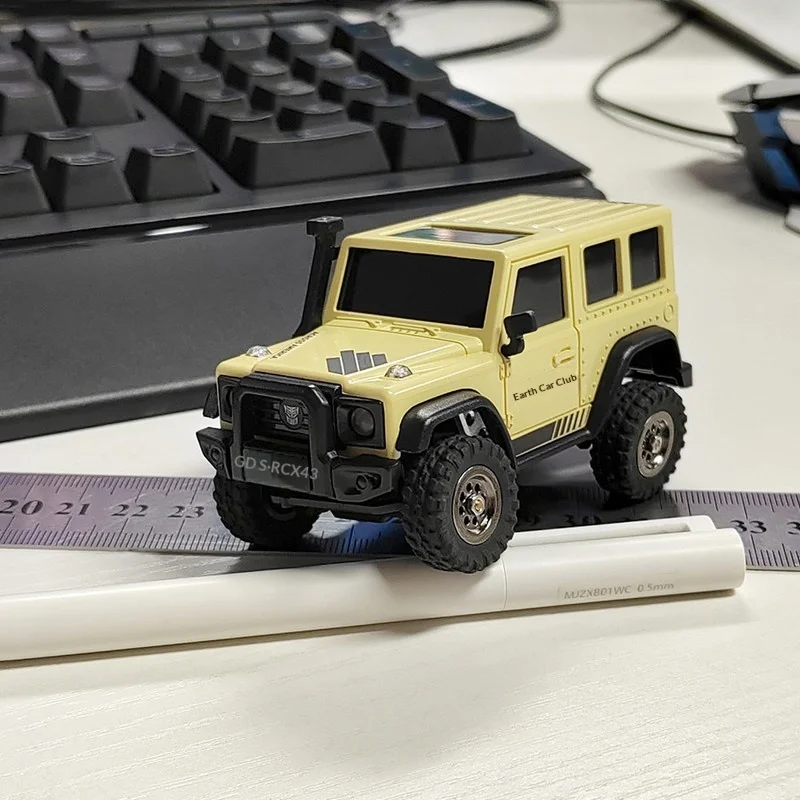 LDARC X43 1 43 Scale Mini Rc Crawler Car Four Wheel Drive Simulation Wrangler Off Road Remote Control Desktop Model Vehicle