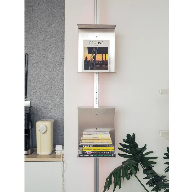 Aluminum heaven and earth pole bookshelf, stainless steel bookshelf floor shelf, living room wall storage rack
Aluminum heaven and earth pole bookshelf, stainless steel bookshelf floor shelf, living room wall storage rack