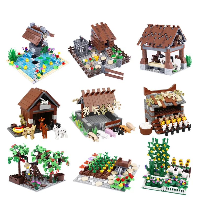 MOC City Farm Building Blocks Plant Animal Chicken Pig Dog Horse Vegetable Pond Egg accessories Gift Bricks Toys Children J079
MOC City Farm Building Blocks Plant Animal Chicken Pig Dog Horse Vegetable Pond Egg accessories Gift Bricks Toys Children J079