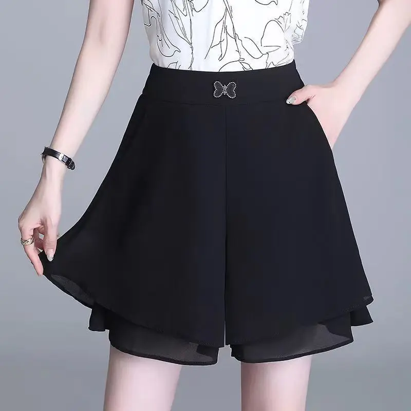 Women's Elastic Waist Chiffon Shorts Aesthetic Comfy Wide Low Price Outfits Normal for Summer Casual Baggy Female Short Pants
Women's Elastic Waist Chiffon Shorts Aesthetic Comfy Wide Low Price Outfits Normal for Summer Casual Baggy Female Short Pants