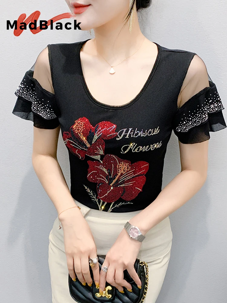 MadBlack-Women European T-Shirt, Sexy O Neck Diamond Patchwork, Streetwear Butterfly Sleeve Slim M-3XL Tee, 2025 Summer T55327CC
MadBlack-Women European T-Shirt, Sexy O Neck Diamond Patchwork, Streetwear Butterfly Sleeve Slim M-3XL Tee, 2025 Summer T55327CC