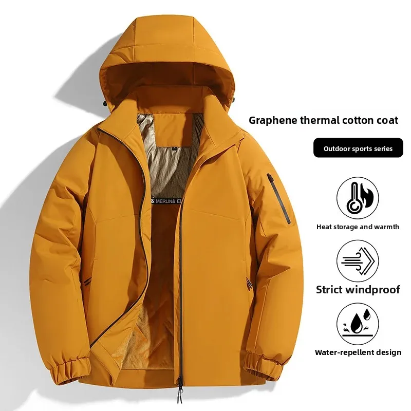 Graphene Cotton Jacket Unisex Outdoor Warmth Waterproof Windproof Autumn Winter New Style Couple Outwear Loose Fit Coat
Graphene Cotton Jacket Unisex Outdoor Warmth Waterproof Windproof Autumn Winter New Style Couple Outwear Loose Fit Coat