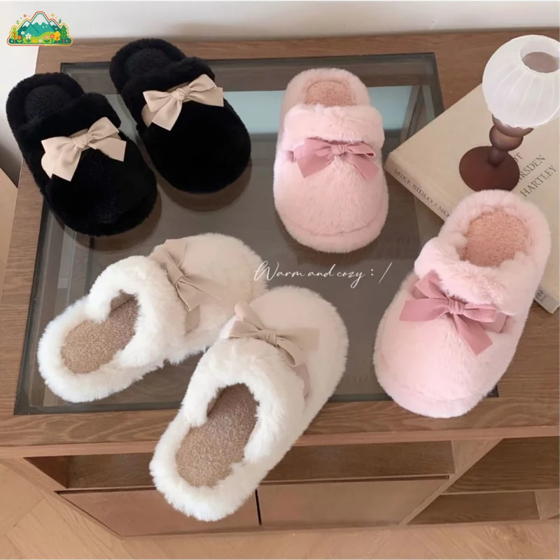 Winter Korean Bow Wrapped Warm Women's Cottonslippers, Slip Resistant and Comfortable Home Shoes, Y2K Girls' Fashionableslippers
Winter Korean Bow Wrapped Warm Women's Cottonslippers, Slip Resistant and Comfortable Home Shoes, Y2K Girls' Fashionableslippers