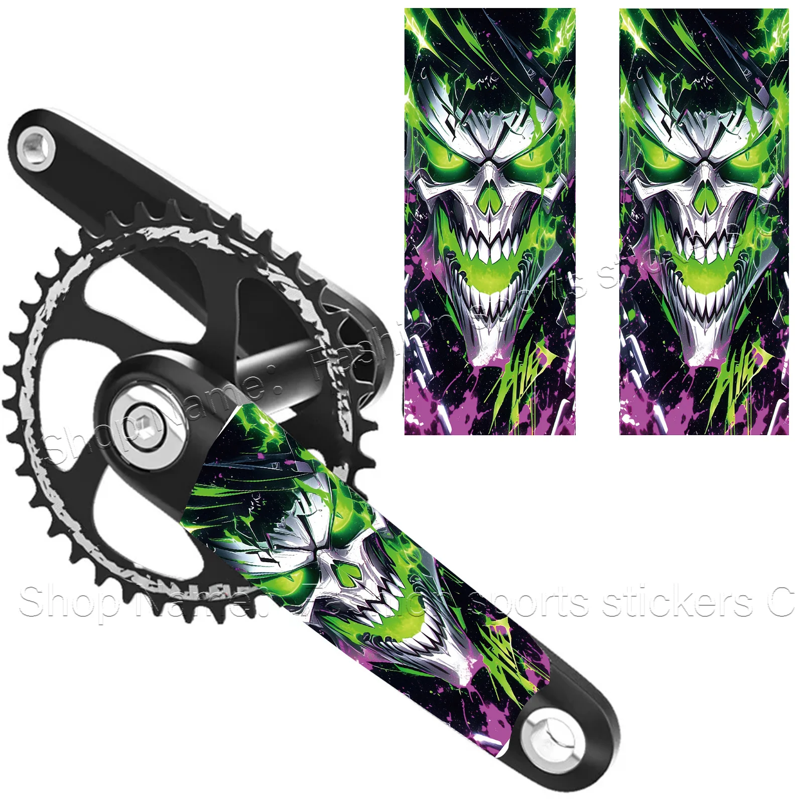 1 Set Cyberpunk Skull Waterproof Vinyl Crank Arm Stickers, Decals for MTB Road Bike
1 Set Cyberpunk Skull Waterproof Vinyl Crank Arm Stickers, Decals for MTB Road Bike