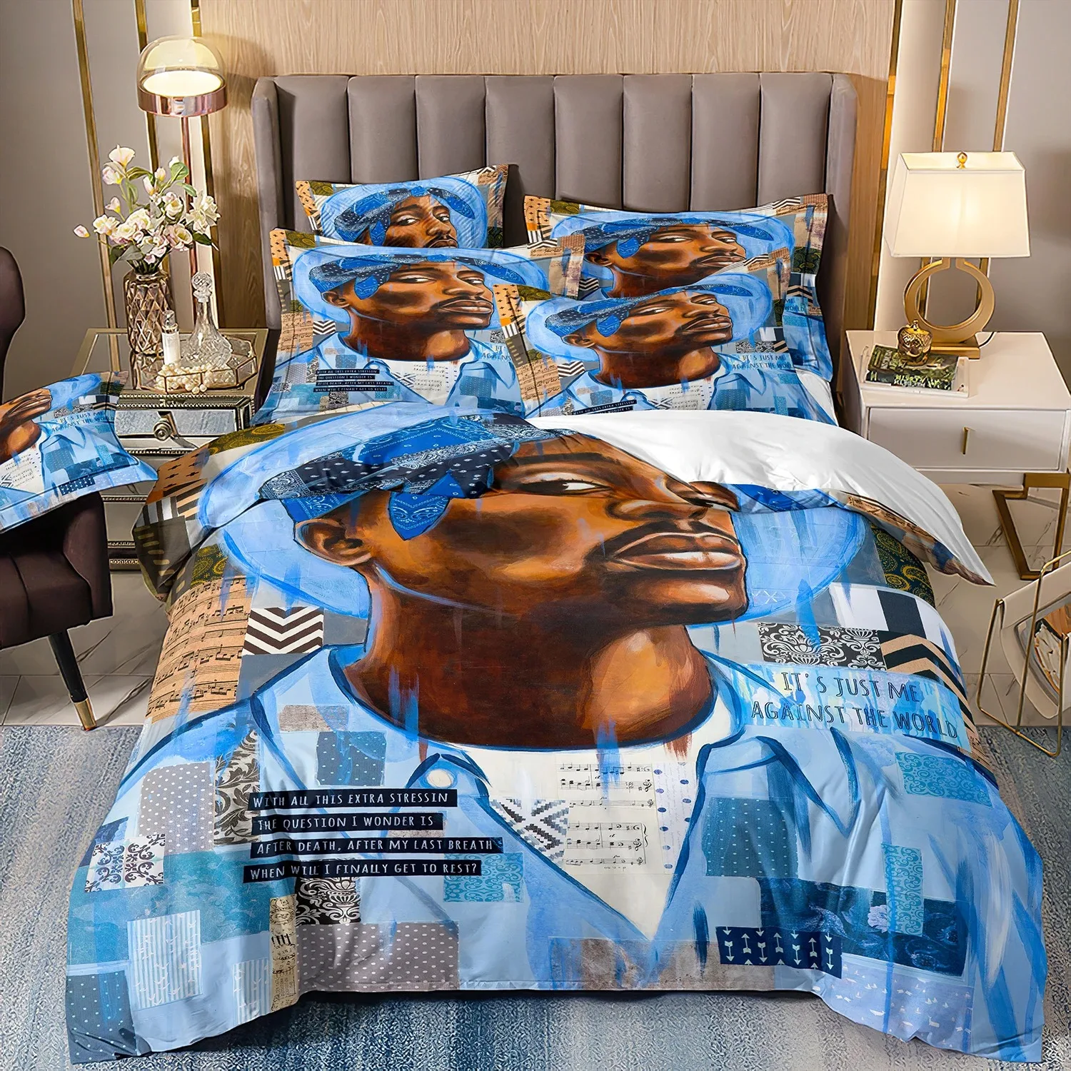 Rapper Tupac 2Pac 3D Printed Bedding Set DuvetCovers Pillowcases Comforter Bedding Set Bedclothes Linen Boys Girls AdultsBedroom
Rapper Tupac 2Pac 3D Printed Bedding Set DuvetCovers Pillowcases Comforter Bedding Set Bedclothes Linen Boys Girls AdultsBedroom