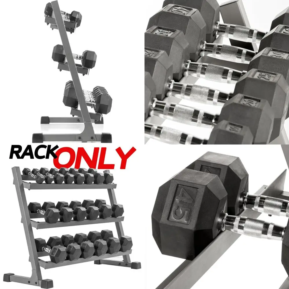 3-Tier Hex Dumbbells Rack for 5-50 lbs, Holds 10 Pairs, Gray or Black Options
3-Tier Hex Dumbbells Rack for 5-50 lbs, Holds 10 Pairs, Gray or Black Options