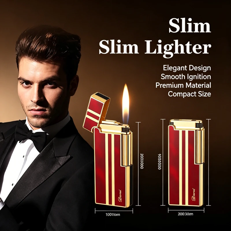 Slim Side Striker Metal Igniter, Classic Flint Wheel Mechanism, Slender Portable Design, Durable Refillable Smoking Accessory
Slim Side Striker Metal Igniter, Classic Flint Wheel Mechanism, Slender Portable Design, Durable Refillable Smoking Accessory