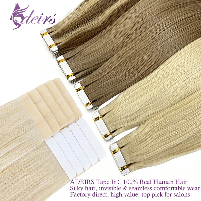 ADEIRS Tape in Human Hair Extensions Natural Seamless Invisible Soft 14"-24" Real Natural Hair Remy Quality Straight Black Brown
ADEIRS Tape in Human Hair Extensions Natural Seamless Invisible Soft 14"-24" Real Natural Hair Remy Quality Straight Black Brown