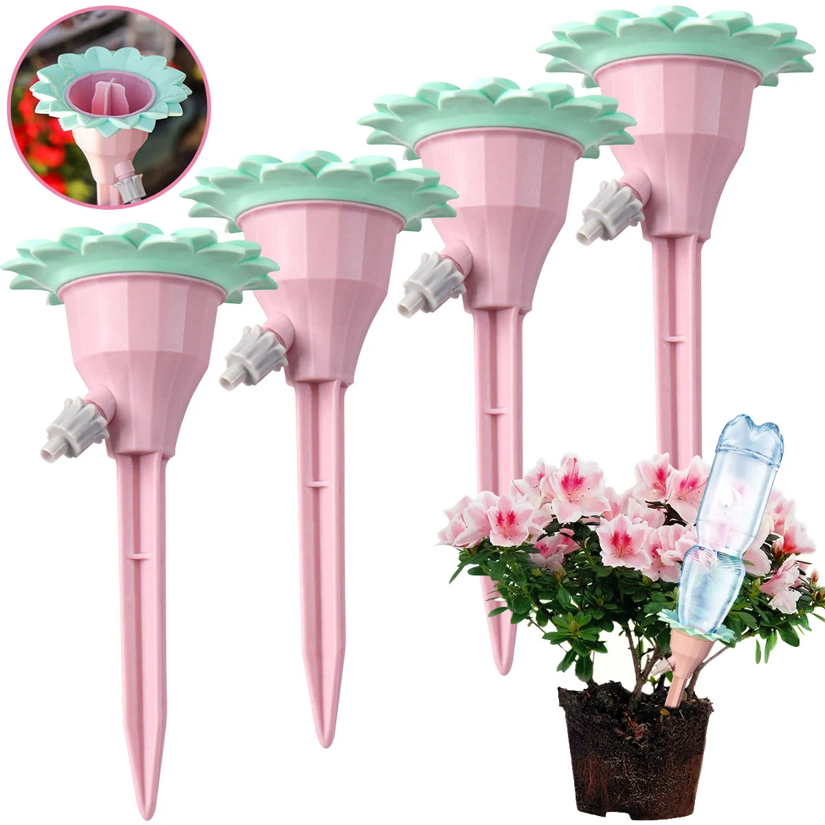 4 Pcs Plant Self-Watering Spikes Adjustable Irrigation Drippers Automatic Plants Watering Devices for Outdoor Garden Supplies
4 Pcs Plant Self-Watering Spikes Adjustable Irrigation Drippers Automatic Plants Watering Devices for Outdoor Garden Supplies