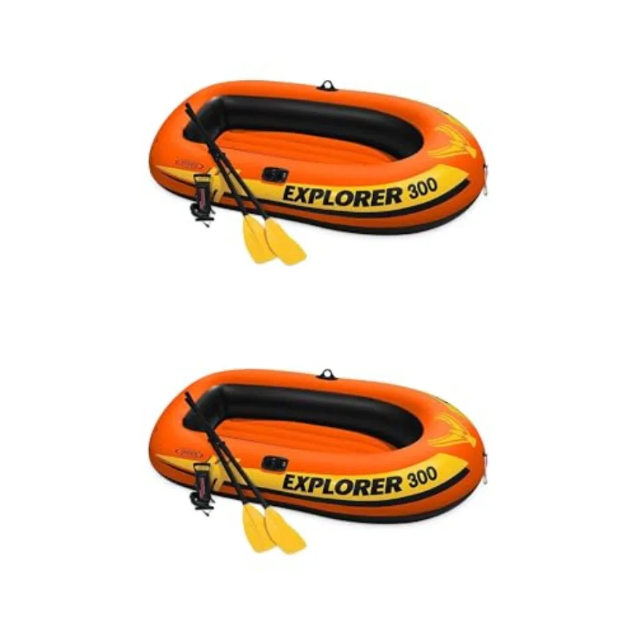 Explorer 300 inflatable boat set for outdoor water activities PVC material gray and blue color dual air chambers and 410lb weig
Explorer 300 inflatable boat set for outdoor water activities PVC material gray and blue color dual air chambers and 410lb weig