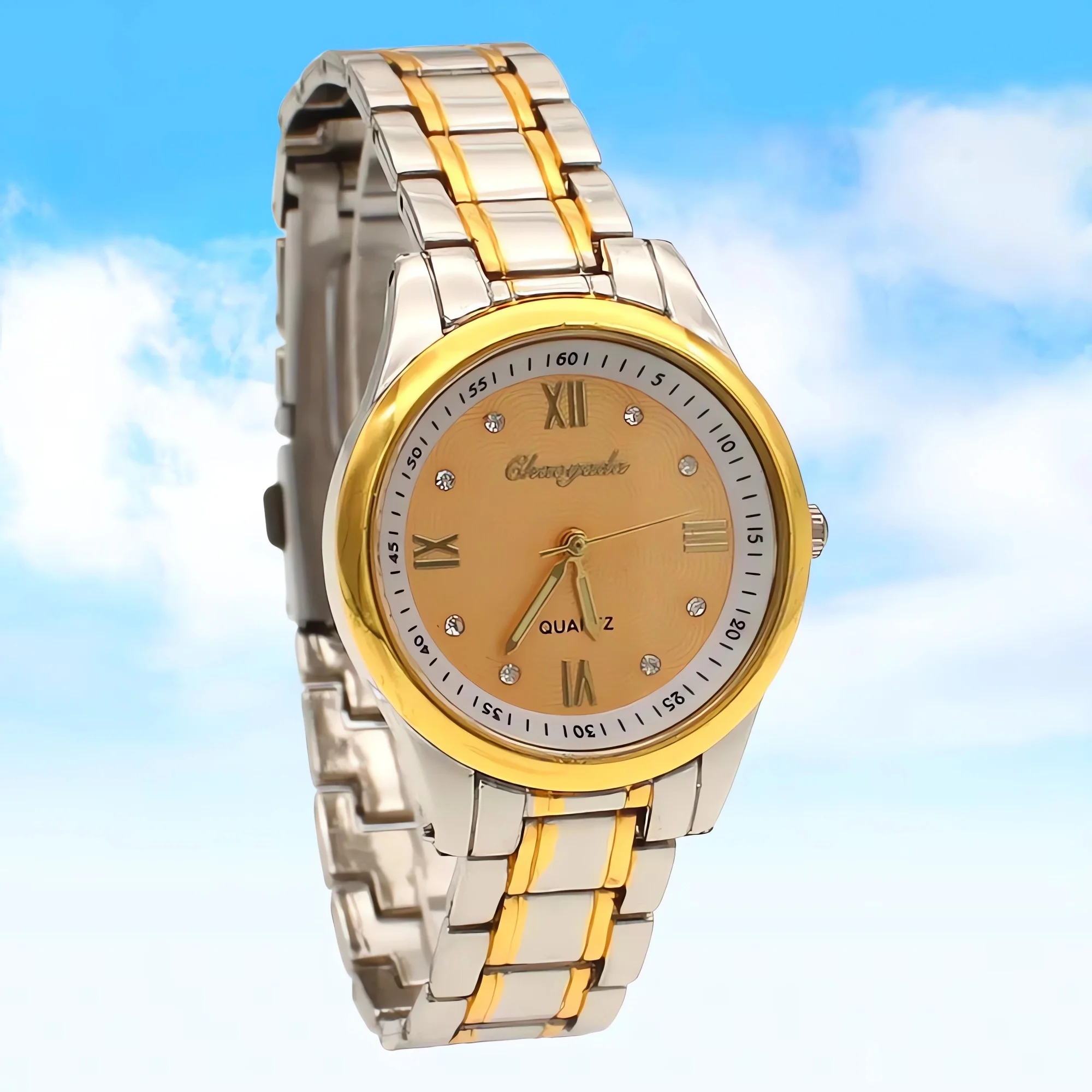 Men's Luxury Fashion Quartz Wristwatch Gold White Black Alloy Strap Sports Dress Watch Jewelry
Men's Luxury Fashion Quartz Wristwatch Gold White Black Alloy Strap Sports Dress Watch Jewelry