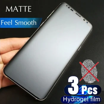 삼성 갤럭시 S8, S9, S10, S20, S21, S22, S23, S24, 노트 8, 9, 10 플러스, 20 울트라 5G TPU 스크린 보호대, 무광 소프트 하이드로겔 필름, 3 개