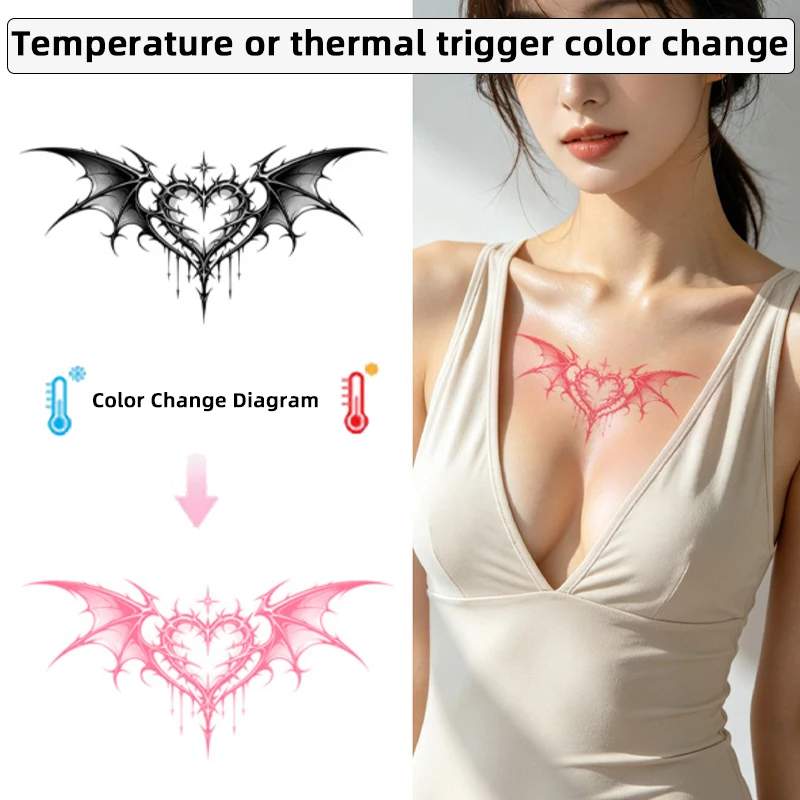 Succubus body temperature changing tattoo sticker, waterproof and sweatproof, sexy, realistic tattoo on belly and chest
Succubus body temperature changing tattoo sticker, waterproof and sweatproof, sexy, realistic tattoo on belly and chest