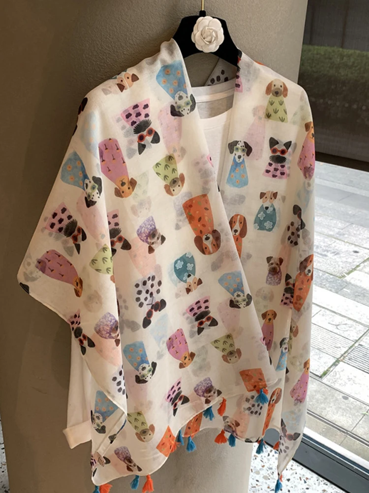 Summer Women Silk Scarf Wrap Shawl Cute Cartoon Pattern Print Lady Sunscreen Bandanas Hijab Scarve Pareo Beach Casual Fashion
Summer Women Silk Scarf Wrap Shawl Cute Cartoon Pattern Print Lady Sunscreen Bandanas Hijab Scarve Pareo Beach Casual Fashion