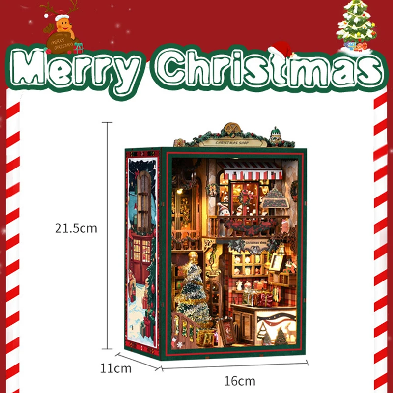 Diy Miniature Christmas Shop Model Kit 264Pcs Assembled Touch Switch Led Light Musical Movement Christmas Decor doll house Gifts
Diy Miniature Christmas Shop Model Kit 264Pcs Assembled Touch Switch Led Light Musical Movement Christmas Decor doll house Gifts