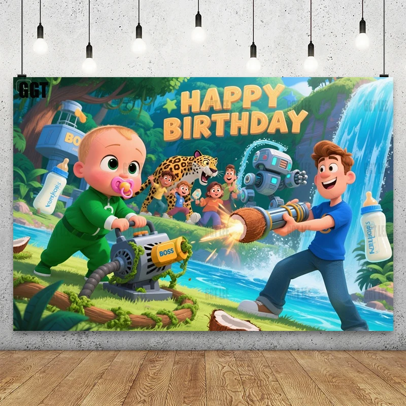 MINISO Boss Baby Jungle Base Backdrop Party Vine Generator Franci Happy Birthday Photography Background Custom Photo Baby Shower
MINISO Boss Baby Jungle Base Backdrop Party Vine Generator Franci Happy Birthday Photography Background Custom Photo Baby Shower