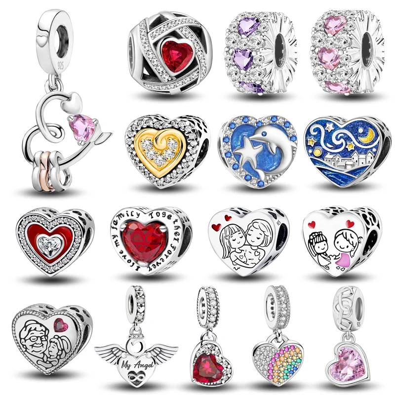 925 Sterling Silver Love Heart Shaped Cute Charms Beads Fit Diy Bracelet Bangle Making Gift Of High Quality Jewelry For Womens
925 Sterling Silver Love Heart Shaped Cute Charms Beads Fit Diy Bracelet Bangle Making Gift Of High Quality Jewelry For Womens