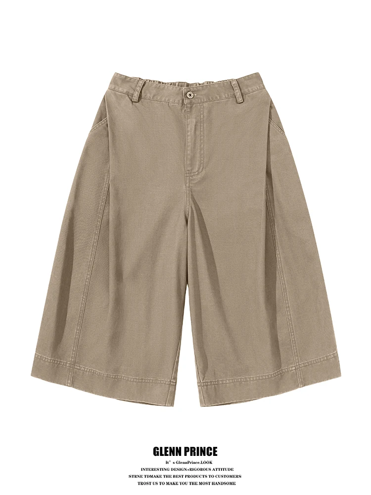 Washed Cotton Wide Leg Seven-Foot Pants Men's Lazy Genderless American Retro Deconstructed Trim Splicing Pants Casual Shorts
Washed Cotton Wide Leg Seven-Foot Pants Men's Lazy Genderless American Retro Deconstructed Trim Splicing Pants Casual Shorts