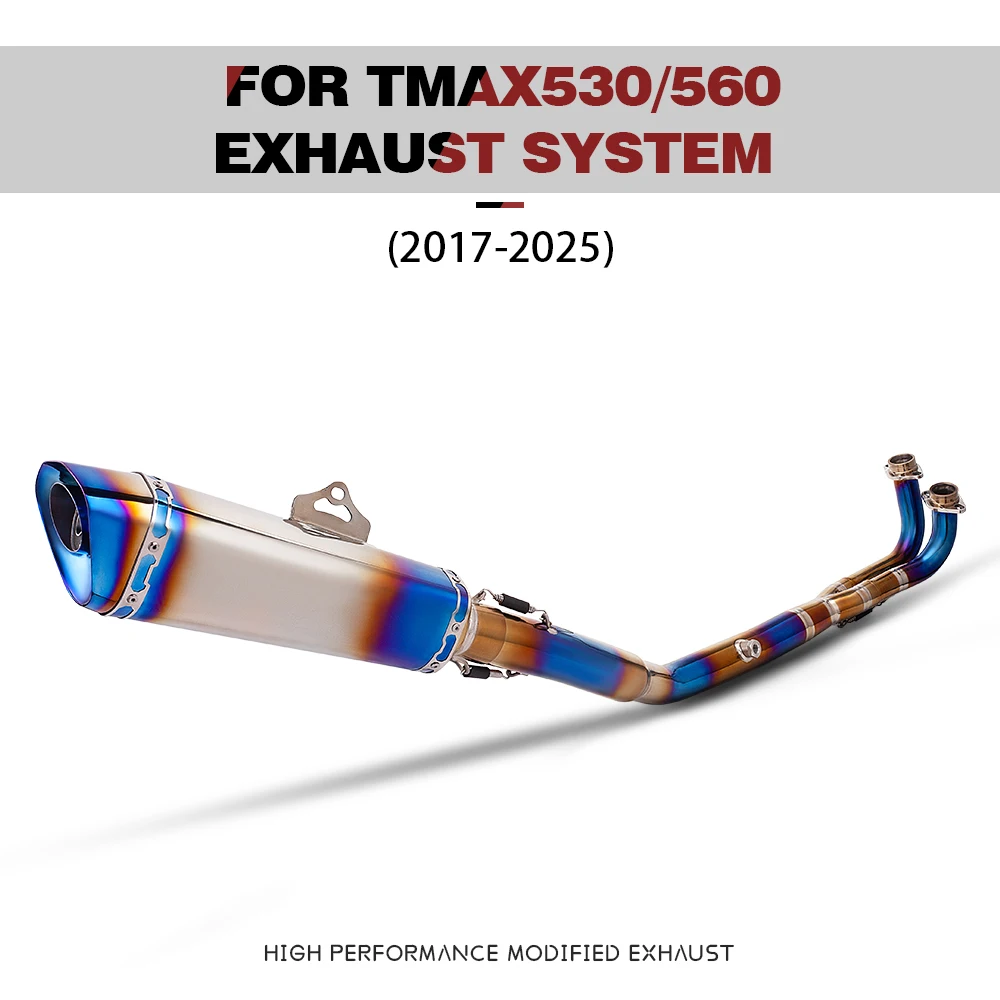 Full Blue Titanium alloy Slip-On Exhaust System with Front Link Pipe Muffler for Tmax 530/560 2017-2025
Full Blue Titanium alloy Slip-On Exhaust System with Front Link Pipe Muffler for Tmax 530/560 2017-2025