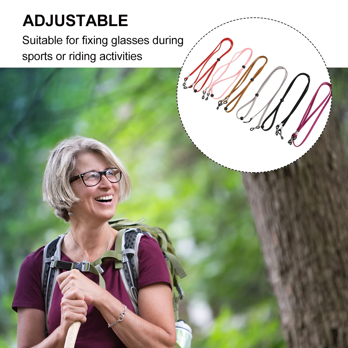 6 Pcs Adjustable Eyewear Non-slip Glasses Rope Strap Sports Fixed Chain Fabric Miss Eyeglasses
6 Pcs Adjustable Eyewear Non-slip Glasses Rope Strap Sports Fixed Chain Fabric Miss Eyeglasses
