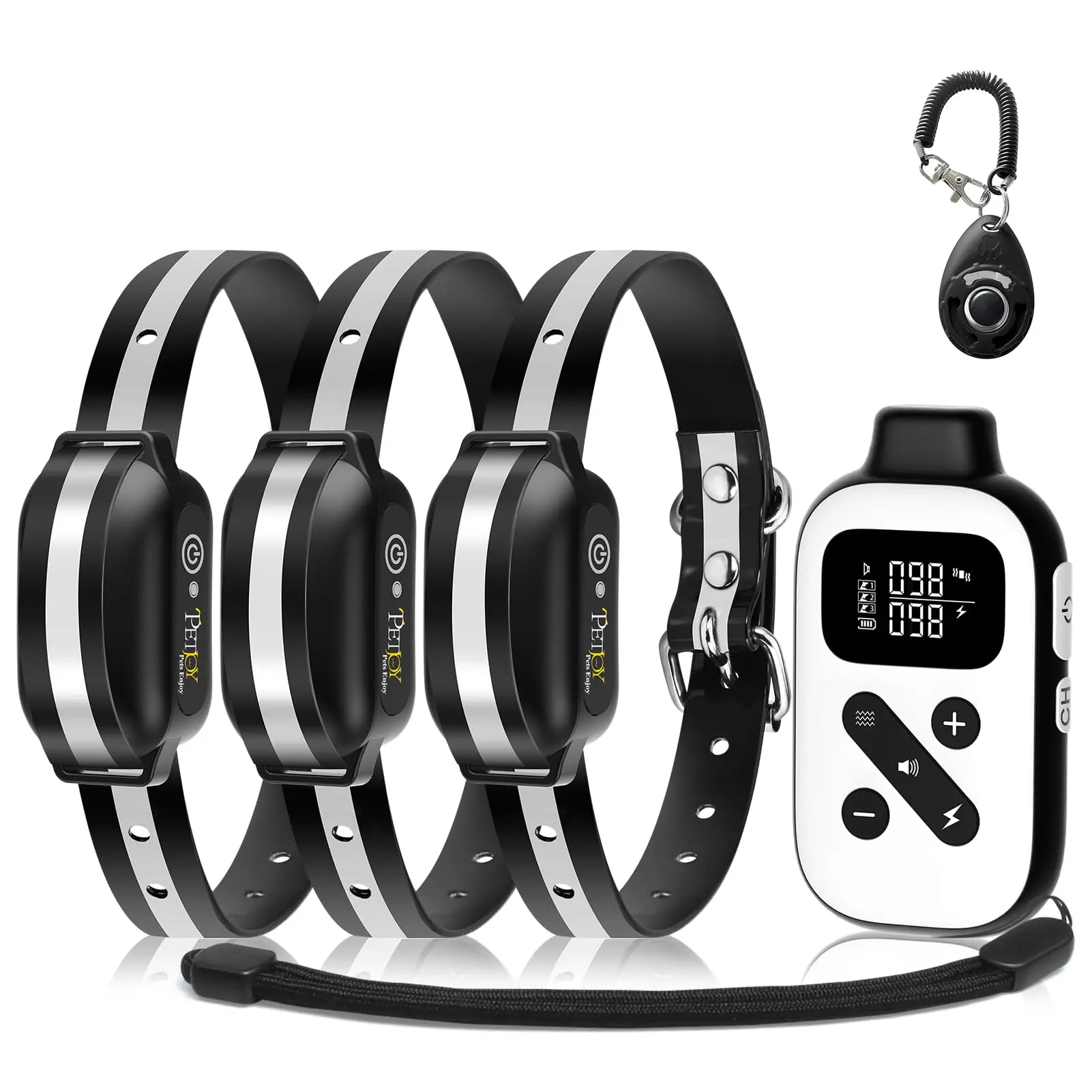 IPX7 Waterproof Dog Training Collar for 3 Dogs,Automatic&Training 2in1 Electric Collar,2800ft Rechargeable Vibrating Dog Collar
IPX7 Waterproof Dog Training Collar for 3 Dogs,Automatic&Training 2in1 Electric Collar,2800ft Rechargeable Vibrating Dog Collar