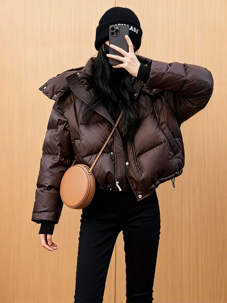 Женское зимнее пальто Ele ort Brown Down Jaet 2025, новая корейская версия, из полиэфирного волокна, утепленное, на молнии
Женское зимнее пальто Ele ort Brown Down Jaet 2025, новая корейская версия, из полиэфирного волокна, утепленное, на молнии