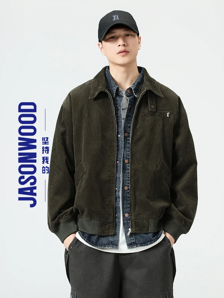 Jasonwood Men's Corduroy Jaet Casual American Sle Autumn Winter Faion Outerwear Comfortable Cotton Zipper Decoration
Jasonwood Men's Corduroy Jaet Casual American Sle Autumn Winter Faion Outerwear Comfortable Cotton Zipper Decoration