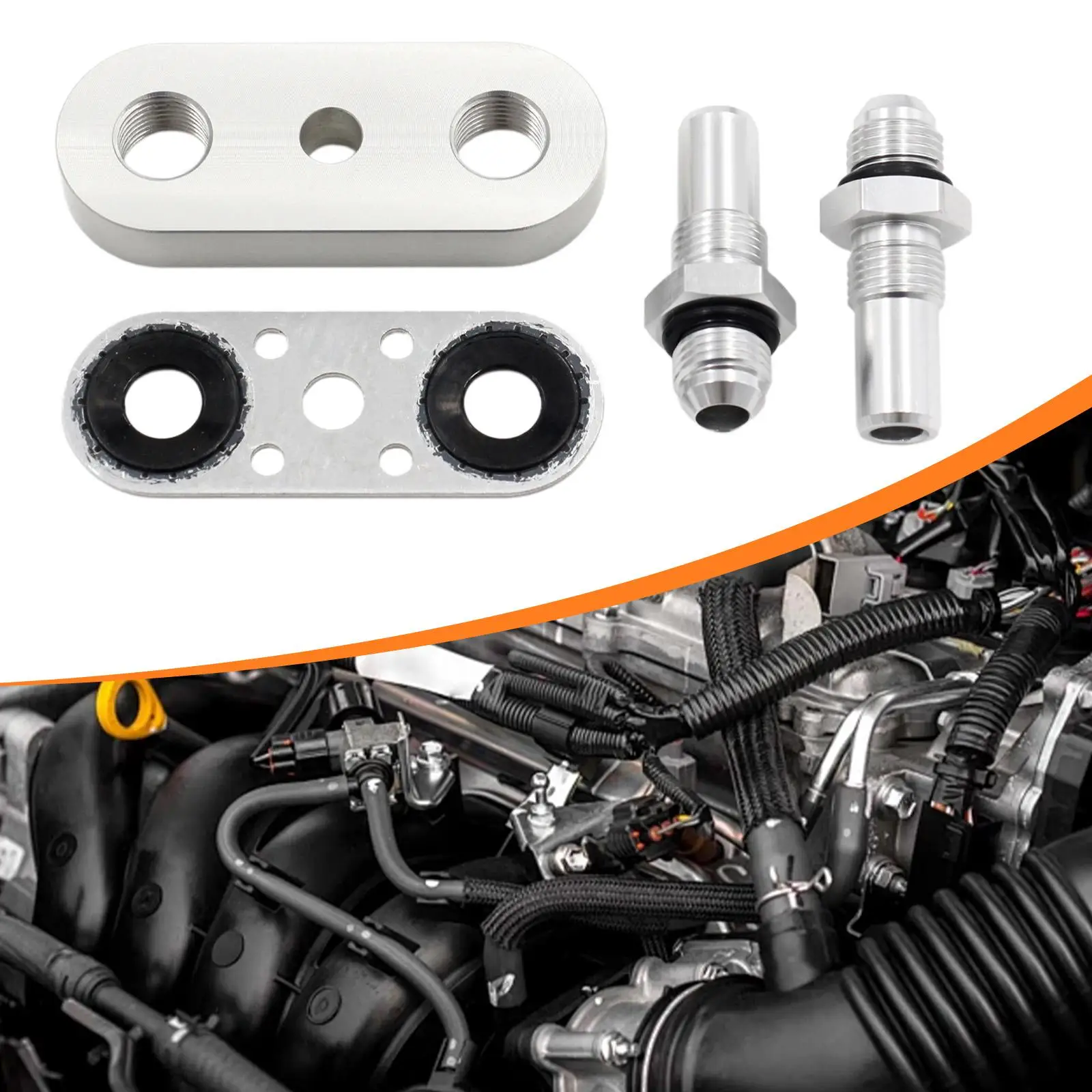 Переходная пластина линии охладителя коробки передач с прокладкой 6AN Фитинги
Переходная пластина линии охладителя коробки передач с прокладкой 6AN Фитинги