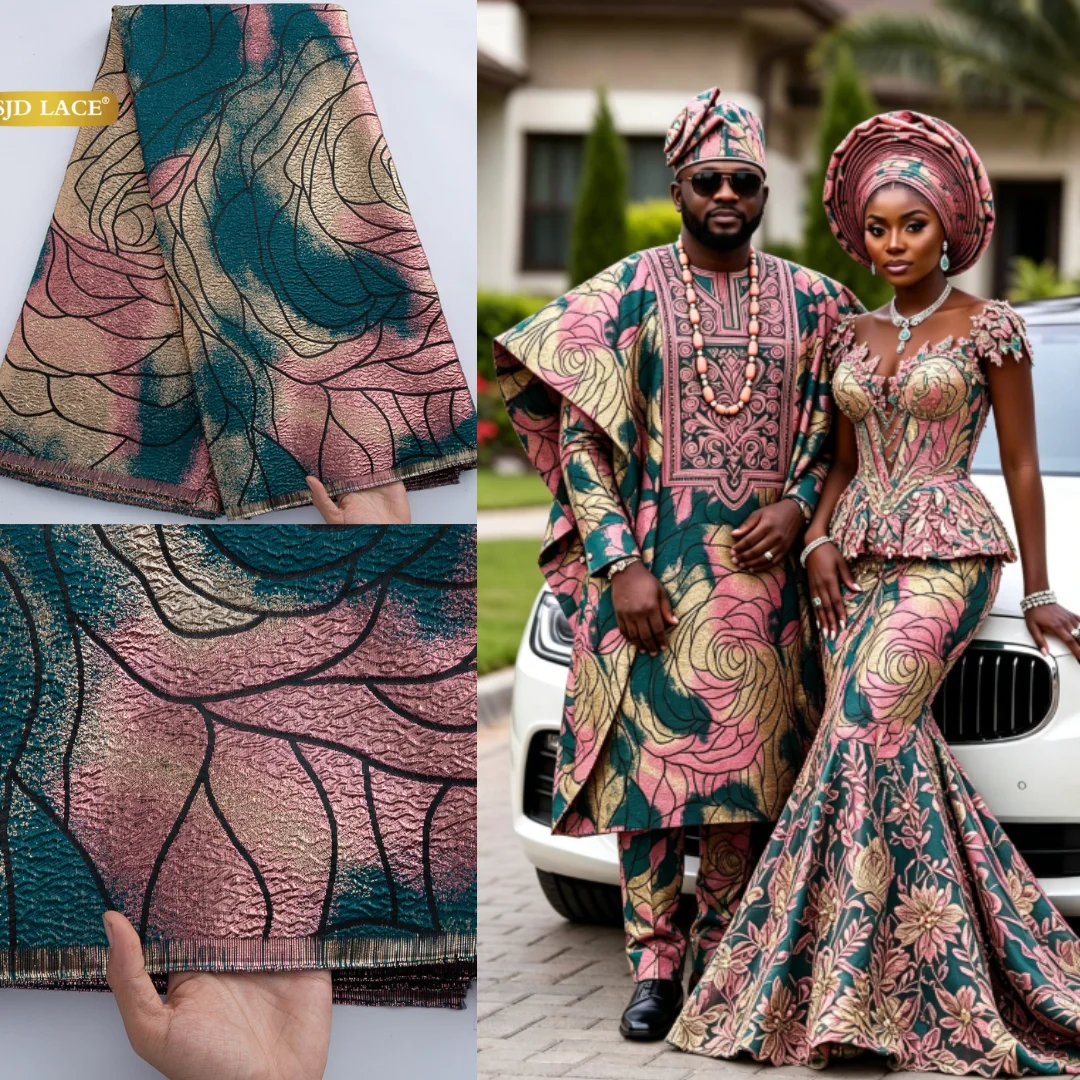 SJD LACE French Damask Brocade Lace Fabrics 2026 Latest Nigerian African Jacquard Gilded Lace for Women Wedding Dresses Sew 4857
SJD LACE French Damask Brocade Lace Fabrics 2026 Latest Nigerian African Jacquard Gilded Lace for Women Wedding Dresses Sew 4857