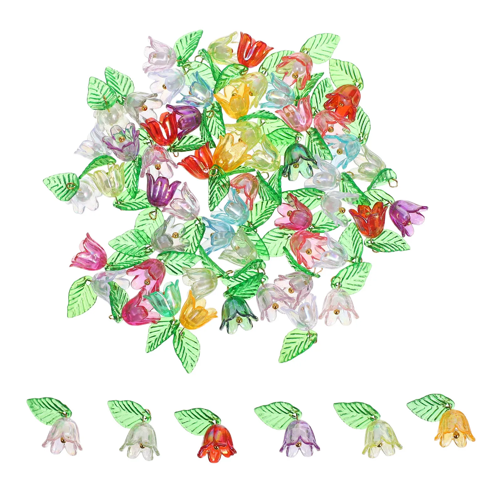 60 шт. разноцветных акриловых подвесок в форме колокольчиков и листьев для изготовления украшений, браслетов, брелоков, ожерелий
60 шт. разноцветных акриловых подвесок в форме колокольчиков и листьев для изготовления украшений, браслетов, брелоков, ожерелий