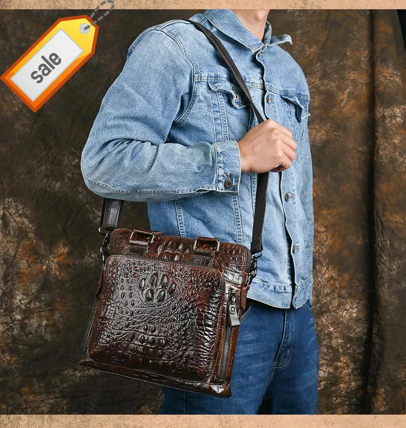 Vintage Men's Shoulder Bags Genuine Leather Male Messenger Bag For A4 Paper Briefcase Large Capacity Travel Handbag
Vintage Men's Shoulder Bags Genuine Leather Male Messenger Bag For A4 Paper Briefcase Large Capacity Travel Handbag