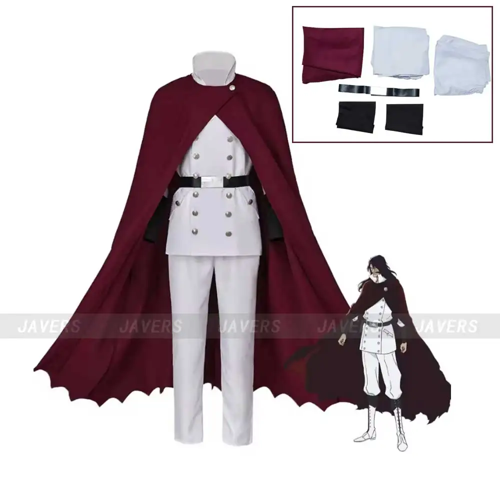 Anime BLEACH Yhwach Cosplay Costume Wandenreich Red Cloak White Military Uniform Set Man Halloween Christmas Roleplay Party Suit
Anime BLEACH Yhwach Cosplay Costume Wandenreich Red Cloak White Military Uniform Set Man Halloween Christmas Roleplay Party Suit
