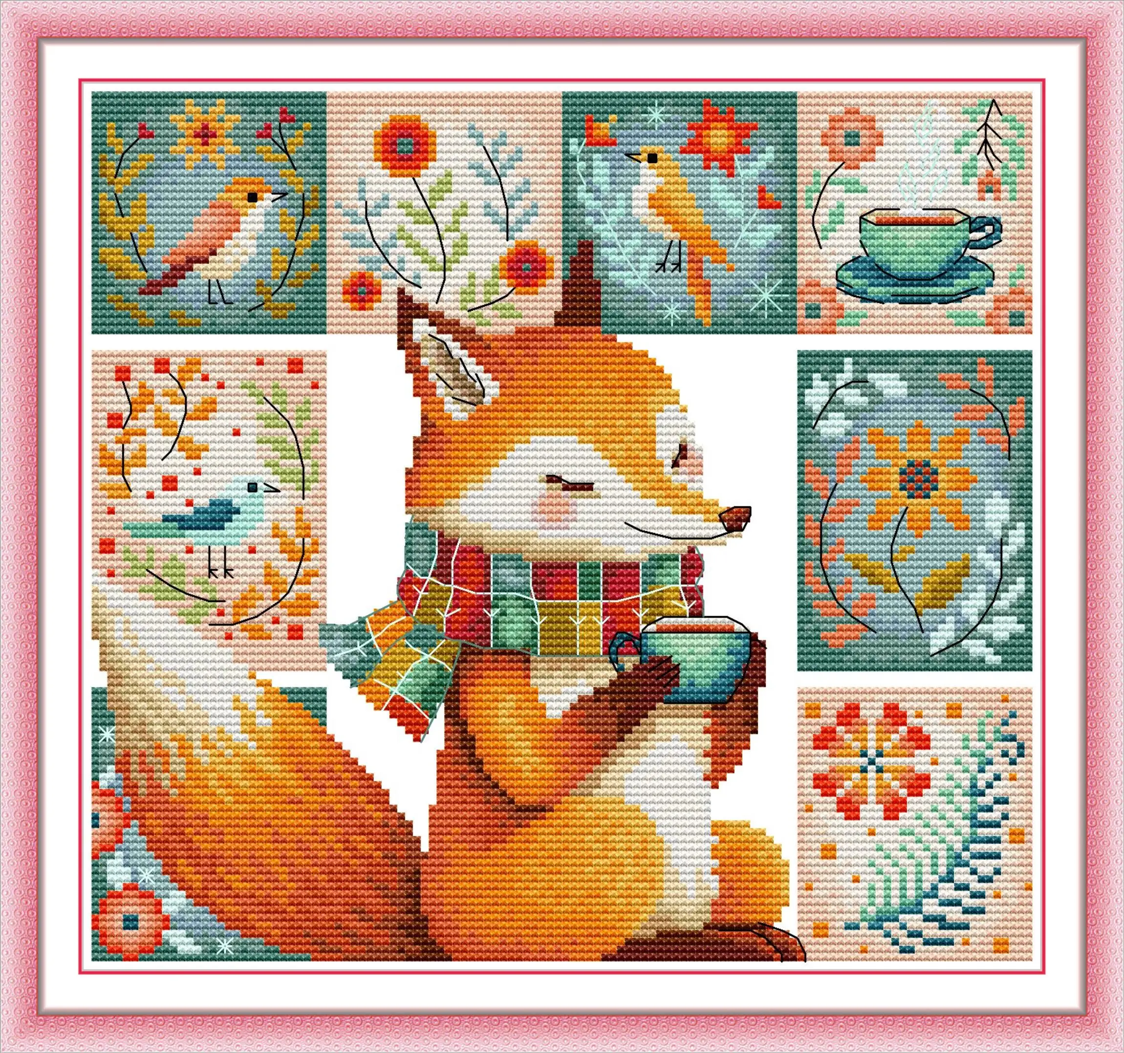 Maydear Full Cross Stitch Kit, 11CT/14CT/16CT/9CT Aida Fabric,DMC Threads Sewing Pattern Embroidery Set-Coffee Fox
Maydear Full Cross Stitch Kit, 11CT/14CT/16CT/9CT Aida Fabric,DMC Threads Sewing Pattern Embroidery Set-Coffee Fox