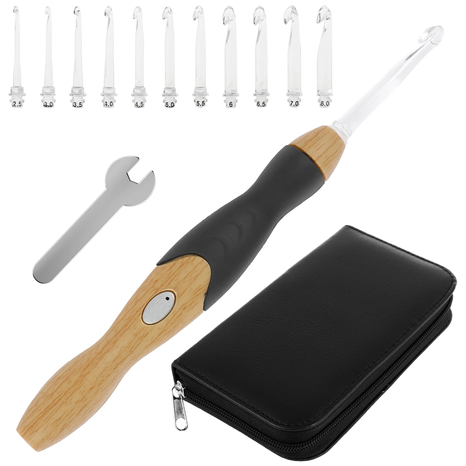 Handmade Crochet Hooks Set Crochet Needles Adjustable Light Up Crochet Hooks DIY Weaving Sweater Tool Kit Sewing Accessories
Handmade Crochet Hooks Set Crochet Needles Adjustable Light Up Crochet Hooks DIY Weaving Sweater Tool Kit Sewing Accessories