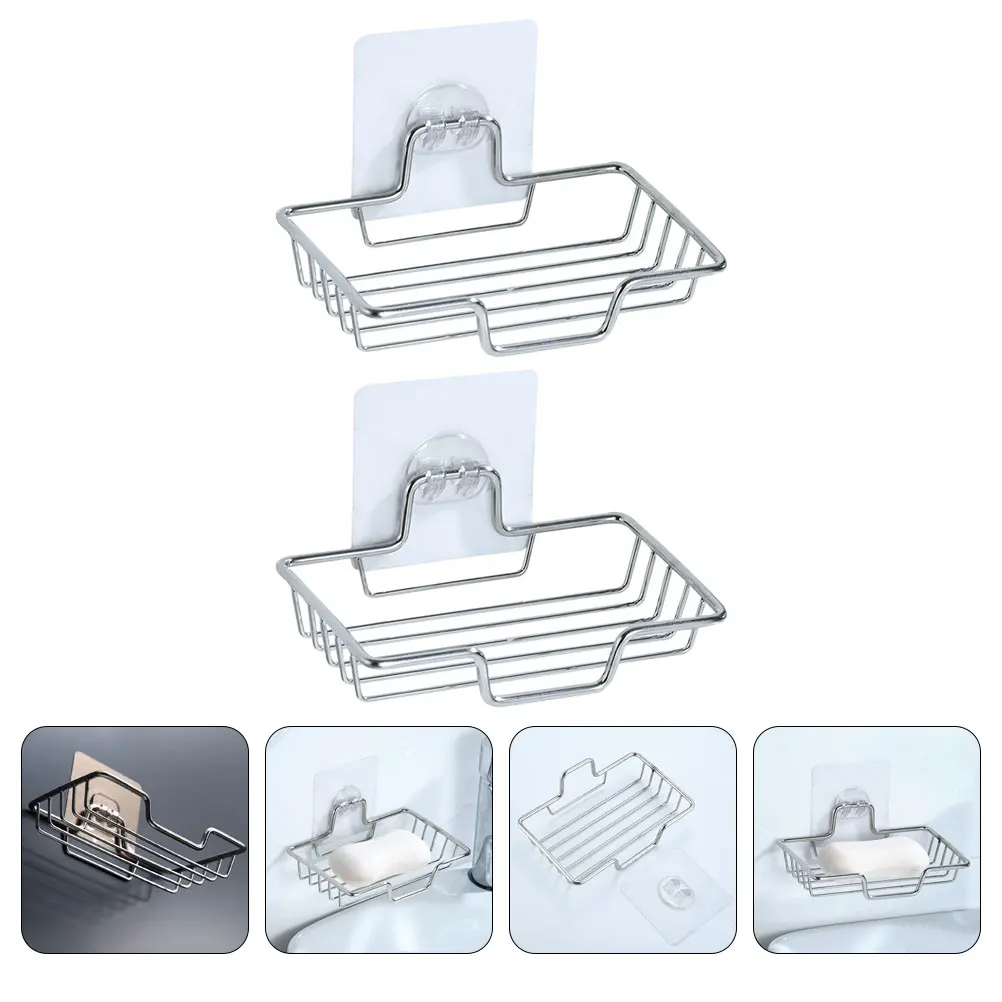 2pcs Stainless Steel Rack Set Wall Mount Bathroom Kitchen Storage Holder Rustproof Drainage Design For Paper Towel Self-Draining
2pcs Stainless Steel Rack Set Wall Mount Bathroom Kitchen Storage Holder Rustproof Drainage Design For Paper Towel Self-Draining