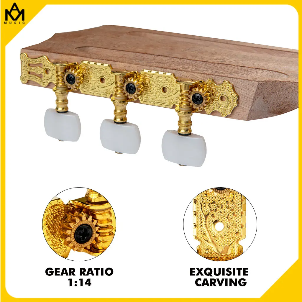 Alice AO-020B1P Classical Guitar String Tuning Peg Tuner Machine Heads Tuning Key Pegs 3L+3R Tuners For Nylon Strings
Alice AO-020B1P Classical Guitar String Tuning Peg Tuner Machine Heads Tuning Key Pegs 3L+3R Tuners For Nylon Strings