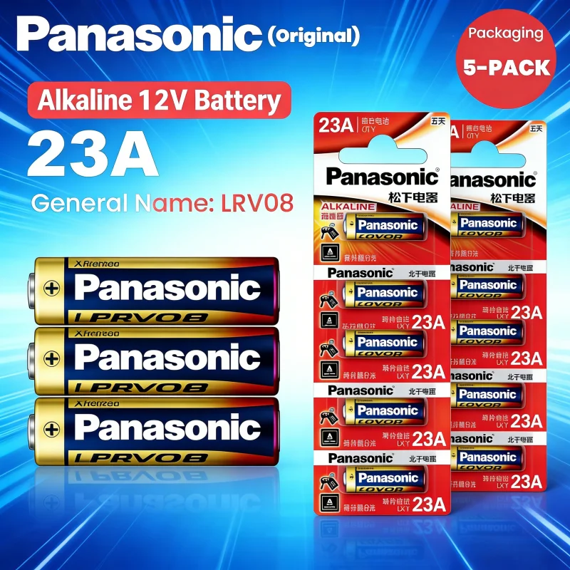 Panasonic 27A /23A 12V 23GA A23S/A27 Alkaline Battery Doorbell Remote Control Electric Toy
Panasonic 27A /23A 12V 23GA A23S/A27 Alkaline Battery Doorbell Remote Control Electric Toy