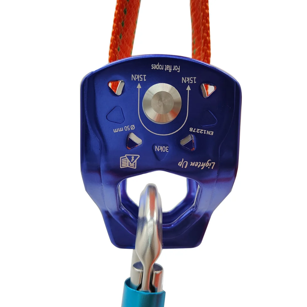 Lighten Up 30KN Cable Carabiner Aluminum Pulley With Widen Ball Bearing For Climbing Accessories And Outdoor Flood Rescue Pulley
Lighten Up 30KN Cable Carabiner Aluminum Pulley With Widen Ball Bearing For Climbing Accessories And Outdoor Flood Rescue Pulley