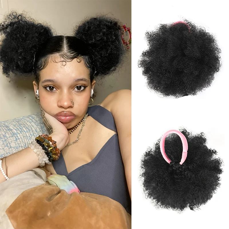 Kid's Summer 2 Packs Kid Ponytail Double Afro Puffs Kinky Curly Hair Bun For Women Natural Synthetic Fluffy Curly Hair Bun
Kid's Summer 2 Packs Kid Ponytail Double Afro Puffs Kinky Curly Hair Bun For Women Natural Synthetic Fluffy Curly Hair Bun