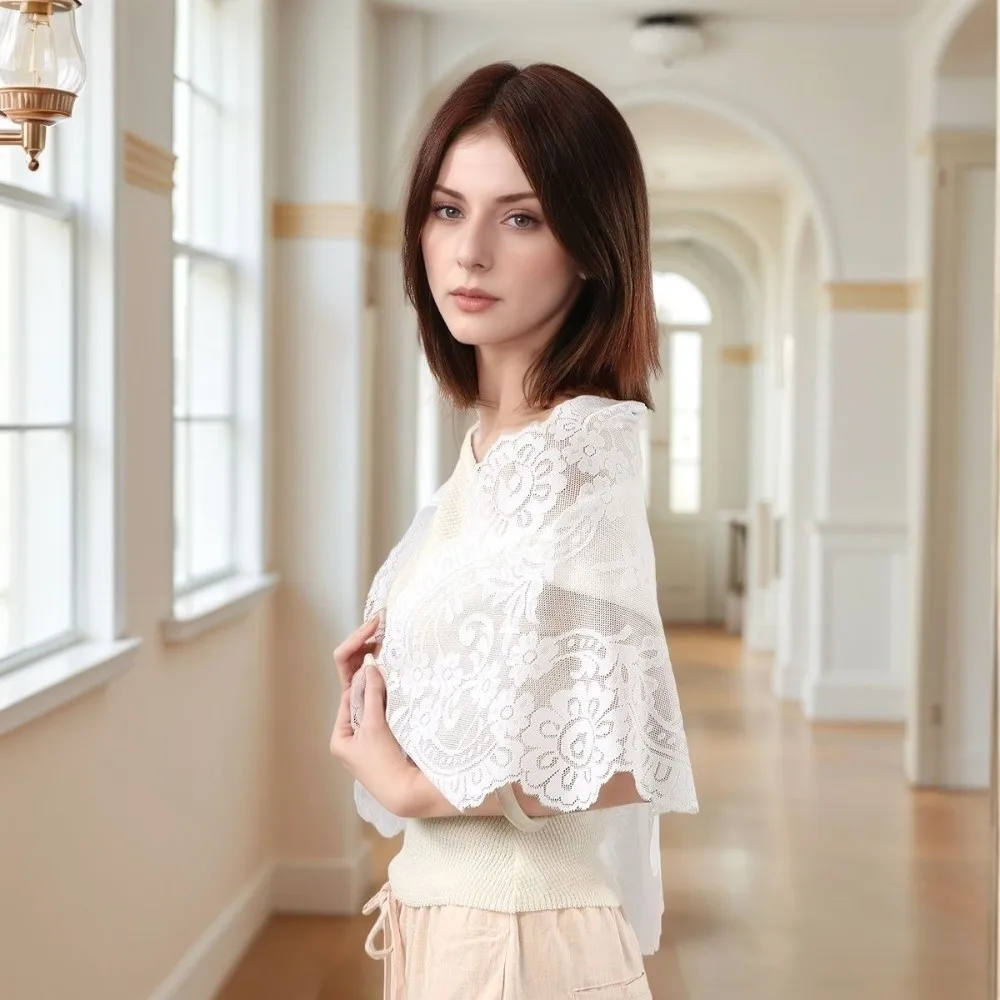 New White Dot Lace Scarf Thin Head Covering Foulard Bandana Hair Accessory Embroidery Wedding Triangular Headscarf Women
New White Dot Lace Scarf Thin Head Covering Foulard Bandana Hair Accessory Embroidery Wedding Triangular Headscarf Women