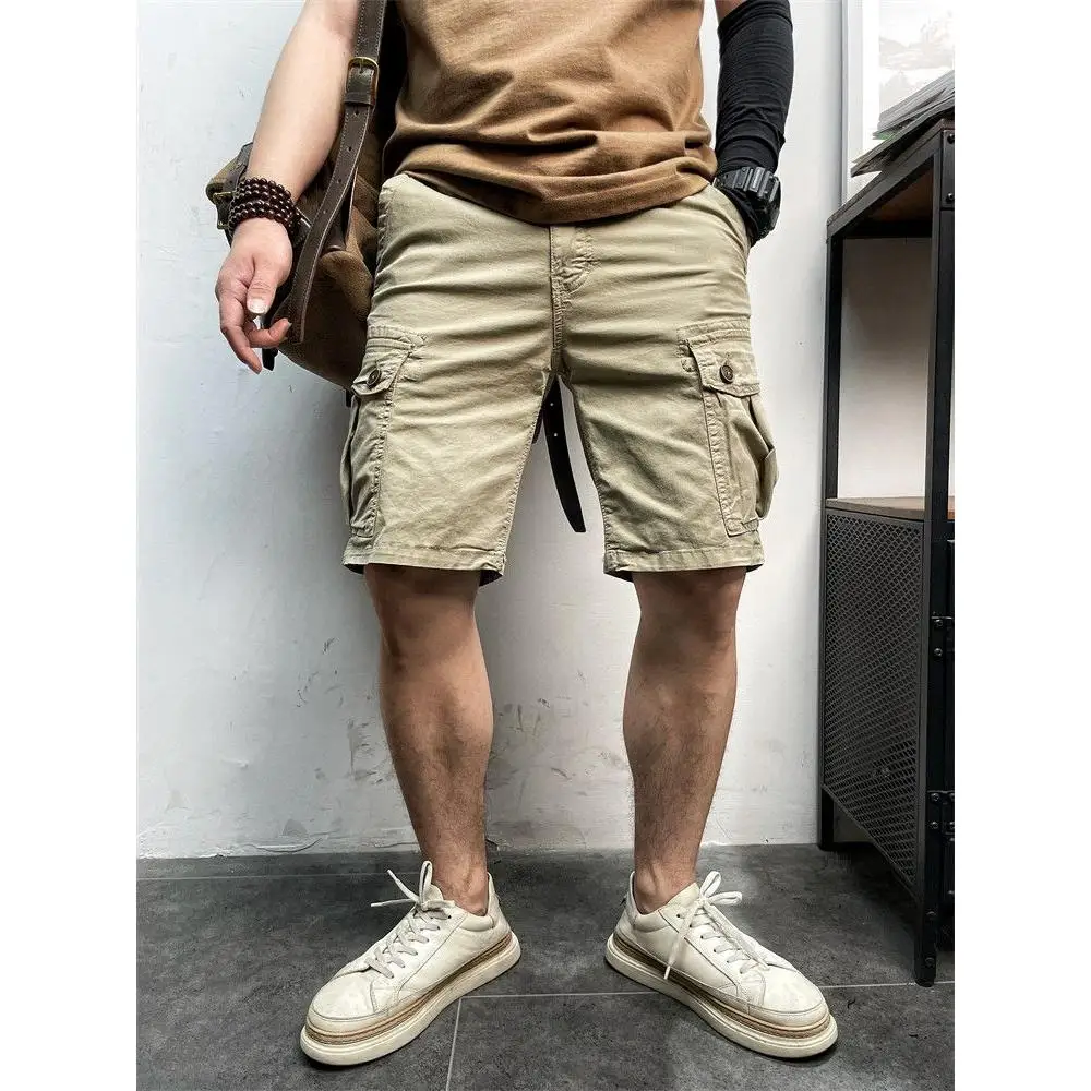 Summer New American Style Men's Casual Workwear Shorts Loose Fit Straight Leg Pocket Detail Retro Five-Quarter Length Pants
Summer New American Style Men's Casual Workwear Shorts Loose Fit Straight Leg Pocket Detail Retro Five-Quarter Length Pants