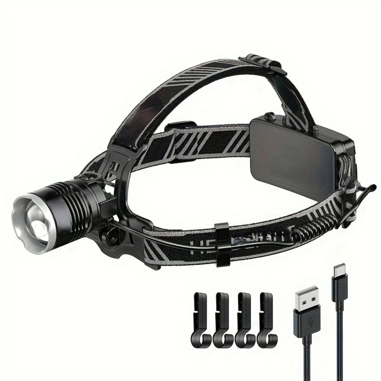 Super Bright Smiling Shark Head Lamp with USB Rechargeable 4400mAh Battery, Waterproof LED Headlamp with LED Battery Display, Zo
Super Bright Smiling Shark Head Lamp with USB Rechargeable 4400mAh Battery, Waterproof LED Headlamp with LED Battery Display, Zo
