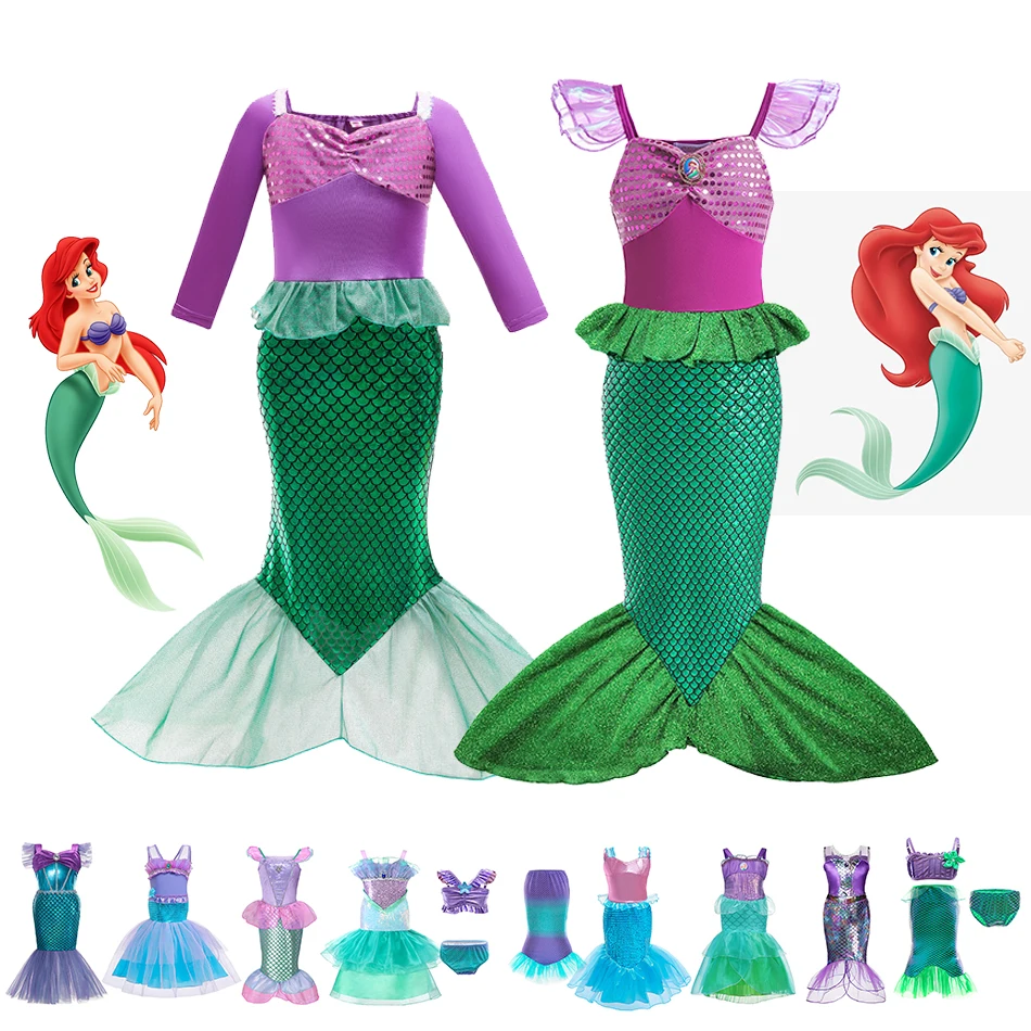 Girls Little Mermaid Ariel Princess Cosplay Costumes For Kids Baby Girl Mermaid Disney Dress Up Sets Children Halloween Clothing
Girls Little Mermaid Ariel Princess Cosplay Costumes For Kids Baby Girl Mermaid Disney Dress Up Sets Children Halloween Clothing