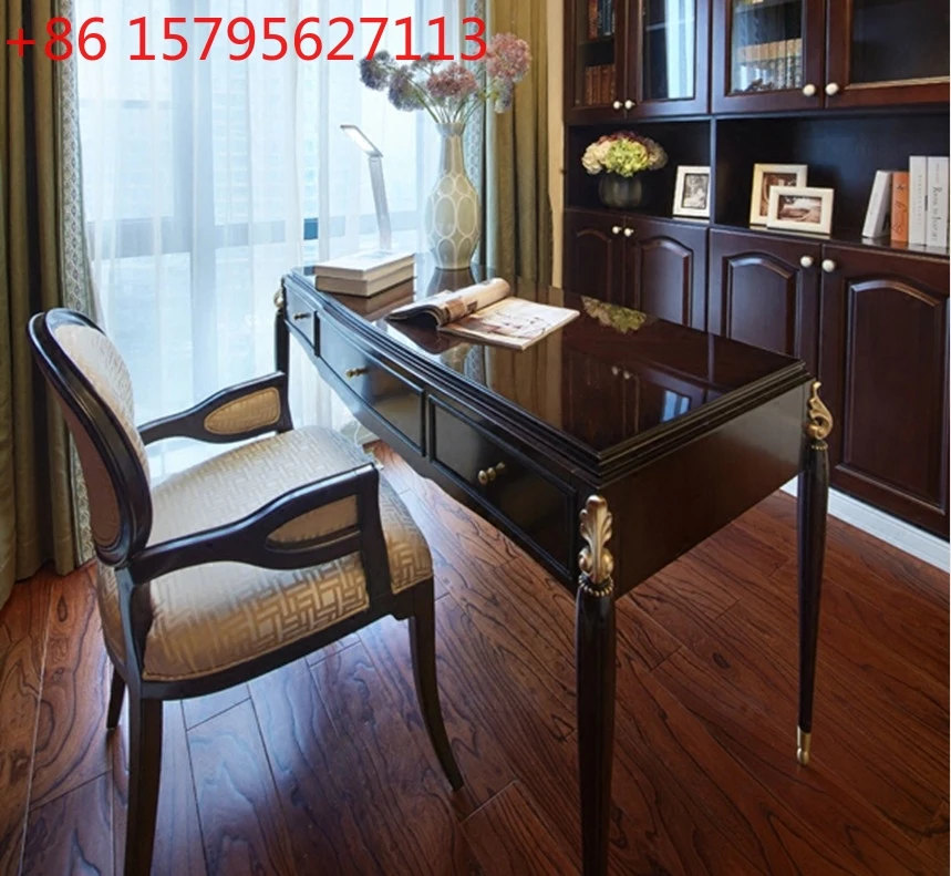 Стол неоклассический Стол из цельного дерева Вилла коричневый письменный стол Модель комнаты Бытовая Американская классика
Стол неоклассический Стол из цельного дерева Вилла коричневый письменный стол Модель комнаты Бытовая Американская классика