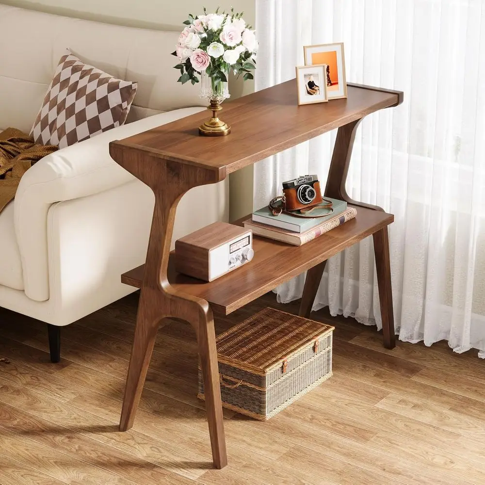 Rustic Solid Wood Side Table for Living Room, Couch, and Bedroom - Easy Assembly, Narrow Design, Rich Brown Finish
Rustic Solid Wood Side Table for Living Room, Couch, and Bedroom - Easy Assembly, Narrow Design, Rich Brown Finish