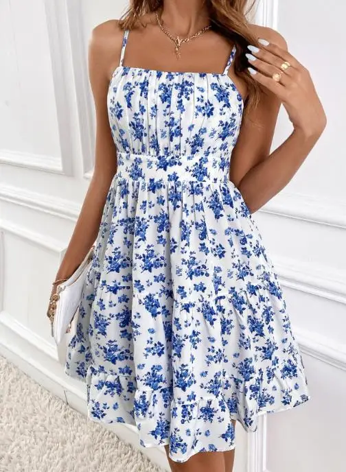 2026 Summer New Women's Fashion Sexy Waist Slimming Blossoming Sleeveless Strap Skirt Women's Wear
2026 Summer New Women's Fashion Sexy Waist Slimming Blossoming Sleeveless Strap Skirt Women's Wear