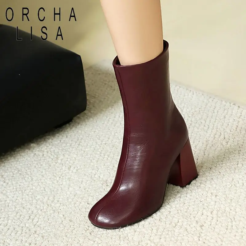 Fashion Apricot Mid Calf Boots Women Round Toe 8.3cm Chunky Heels Side Zipper Plus Size 44 45 46 Soft Daily Fall
Fashion Apricot Mid Calf Boots Women Round Toe 8.3cm Chunky Heels Side Zipper Plus Size 44 45 46 Soft Daily Fall