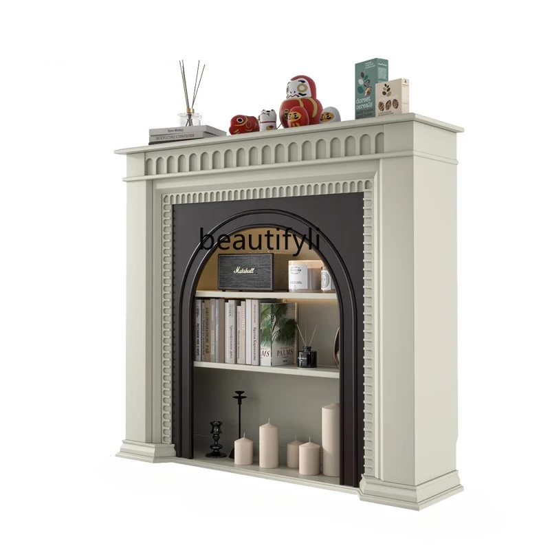 American-Style Solid Wood French-Style Black Vintage Fireplace Curio Cabinet Storage Rack Mid-Ancient Side Cabinet
American-Style Solid Wood French-Style Black Vintage Fireplace Curio Cabinet Storage Rack Mid-Ancient Side Cabinet